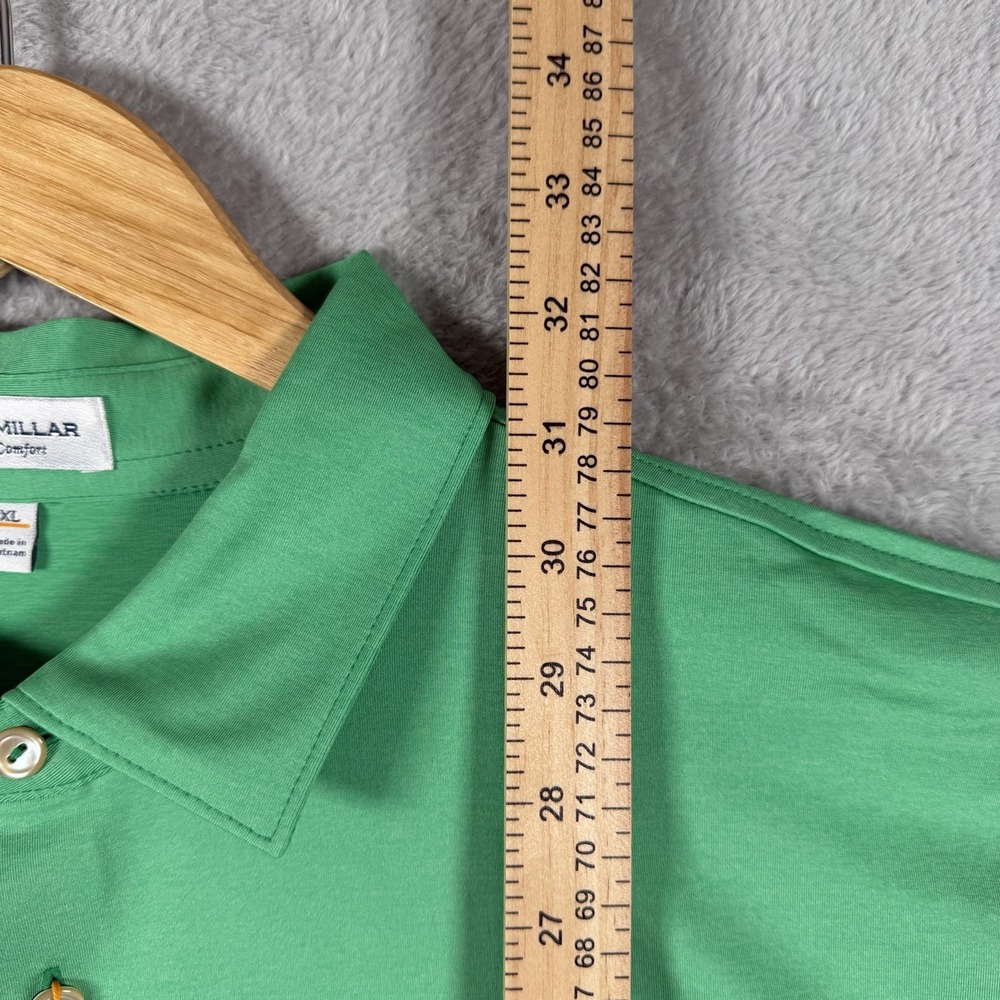 Peter Millar Summer Comfort Men's XL Green Solid Stretch Golf Polo MS20EK01S - Picture 6 of 8